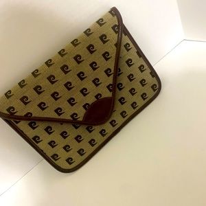 Pierre Cardin canvas envelope VTG clutch.